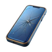 passionate mesmerizing Smartphone with cracked screen with Transparent Background gallery standard png