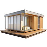 harmonious alluring Modern prefabricated house module, with Transparent Background impeccable png