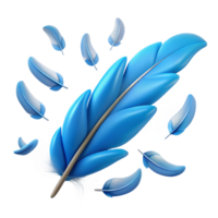 melancholic alluring A single feather transforming into a flock of birds with Transparent Background artisan png