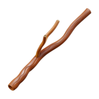 memorable modern Concept art style, ultra-detailed, isolated cutout professional render of a single, dried brown twig with Transparent Background impeccable png