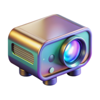 dazzling celebrated Photorealistic, isolated cutout of a single holographic projector, D display technology with Transparent Background png
