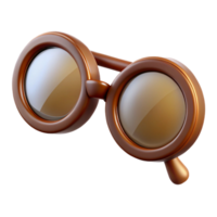 gorgeous vintage Hyper-specific, photorealistic isolated cutout of a vintage pair of spectacles with round lenses with Transparent Background expertly shot png