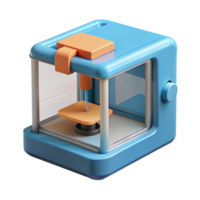 immaculate notable D printer printing a small object with Transparent Background png