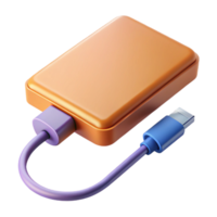 mesmerizing rustic External hard drive with USB cable with Transparent Background ultra HD png