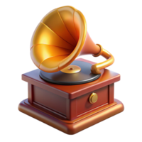 extraordinary distinguished Concept art style, isolated cutout of a vintage phonograph record, hyper-specific with Transparent Background png