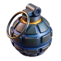 magnificent minimalist Isolated cutout of a photorealistic, ultra-detailed professional render of a single cyberpunk grenade with visible wiring with Transparent Background elite png