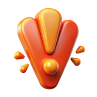 gorgeous unforgettable A single exclamation point, made of fiery energy with Transparent Background png