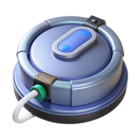 energetic serene Robot vacuum cleaner with charging dock with Transparent Background exclusive png