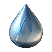 impressive dynamic classic A single teardrop made of solid diamond with Transparent Background high resolution png