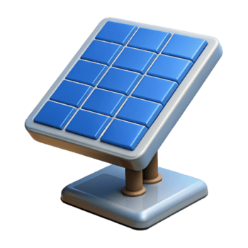 magnificent peaceful retro Solar panel array generating electricity with Transparent Background high resolution png
