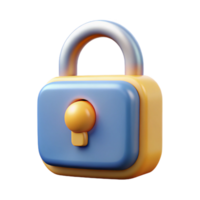 harmonious sumptuous Cybersecurity lock icon with Transparent Background studio quality png