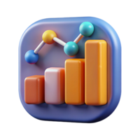 se destacarem meio século grande dados analytics gráfico ícone com transparente fundo bem detalhe png