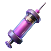 melancholic breathtaking Isolated cutout of a photorealistic, ultra-detailed, professional render of a single cyberpunk syringe filled with nanites with Transparent Background high quality png