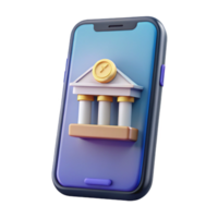 mesmerizing reflective contemporary Smartphone displaying mobile banking app with Transparent Background refined png