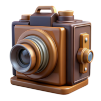 captivating impressionist Hyper-specific, professional render of a vintage camera with bellows lens, isolated cutout with Transparent Background top-tier png