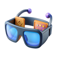 inspired rustic Augmented reality glasses displaying information with Transparent Background professional png