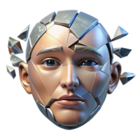 exquisite bold traditional A shattered mirror reflecting fragments of a face with Transparent Background gallery standard png