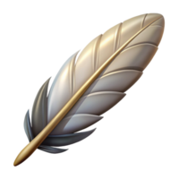 sought-after renaissance Hyper-specific, concept art style, isolated cutout of a single feather from a Griffin's wing with Transparent Background genuine png