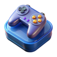joyful magnificent Gaming console with controller with Transparent Background handcrafted png