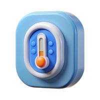 wonderful futuristic Smart thermostat controlling temperature with Transparent Background masterfully captured png