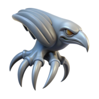 nostálgico linda isolado recortar, ultra-detalhado profissional render do uma solteiro garra a partir de uma harpia com transparente fundo profissional png
