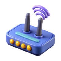 joyful dramatic Modem with internet connection indicator with Transparent Background detailed png