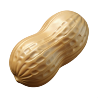 exceptional coastal Professional render hyper-specific image of a single peanut, shelled, with Transparent Background impeccable png