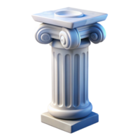 gorgeous bohemian Hyper-specific professional render of a single, polished marble column capital, Corinthian style Isolated cutout with Transparent Background flawless png