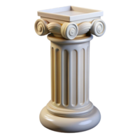 glorious peaceful bohemian Hyper-specific professional render of a single, polished marble column capital, Corinthian style Isolated cutout with Transparent Background ultra HD png