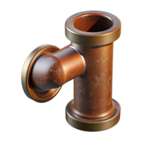glorious quintessential Photorealistic, ultra-detailed isolated cutout of a single, rusted, cast iron drainpipe with Transparent Background png