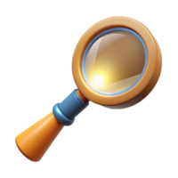 dazzling remarkable A vintage magnifying glass focusing a beam of light with Transparent Background png