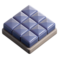 nostalgic alluring Hyper-specific professional render of a single, glazed ceramic floor tile with a geometric pattern Isolated cutout with Transparent Background expertly shot png