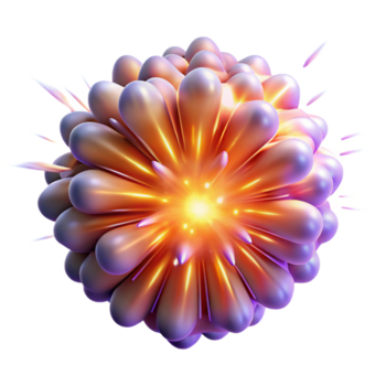 impresionante incomparable un explotando supernova de partículas con transparente antecedentes png