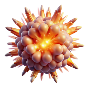 glorioso rústico un explotando supernova de partículas con transparente antecedentes 4k png