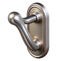 melancholic impressive Photorealistic, ultra-detailed isolated cutout of a single, tarnished, silver door handle with Transparent Background exclusive png