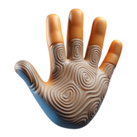 majestic calm retro Photorealistic, professional render, isolated cutout, hyper-specific single, human hand with detailed fingerprints with Transparent Background professional png