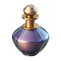 pristine unforgettable Concept art style, isolated cutout of a single Art Nouveau perfume bottle, photorealistic, ultra-detailed, professional render with Transparent Background png