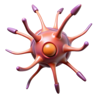 stunning tranquil baroque Hyper-specific professional render, isolated cutout, single neuron cell, scientifically accurate with Transparent Background original png