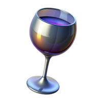 hypnotic contemporary Photorealistic, professional render, isolated cutout, hyper-specific single, wine glass with refracted light with Transparent Background authentic png