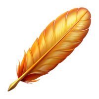 immaculate coastal Ultra-detailed, photorealistic isolated cutout of a single, glowing phoenix feather, professional render with Transparent Background flawless png