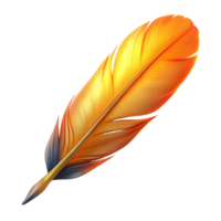 extraordinary renaissance Ultra-detailed, photorealistic isolated cutout of a single, glowing phoenix feather, professional render with Transparent Background flawless png
