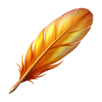 glorious harmonious artistic Ultra-detailed, photorealistic isolated cutout of a single, glowing phoenix feather, professional render with Transparent Background authentic png