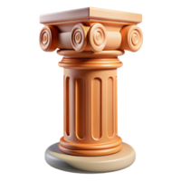 serene peaceful surreal Column base decorative molding, with Transparent Background high resolution png