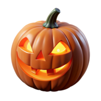 unparalleled artistic A spooky jack-o'-lantern, carved face, glowing inside with Transparent Background 4K png