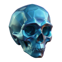 harmonious immaculate Ultra-detailed, photorealistic isolated cutout of a single, crystal skull with glowing fissures, professional render with Transparent Background 4K png