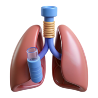 reflective serene Ultra-detailed, isolated cutout, biomechanical lung with filtration system with Transparent Background expertly shot png