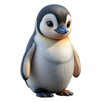 harmonious immaculate Photorealistic, ultra-detailed professional render isolated cutout of a single emperor penguin chick with Transparent Background gallery standard png