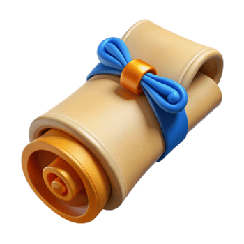 maravilloso distintivo un detallado Desplazarse, atado con cinta, antiguo guión con transparente antecedentes png