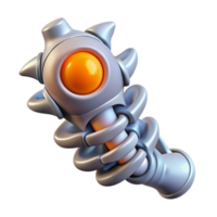 magnificent ethereal contemporary Concept art style, professional render, biomechanical spinal implant with energy core, isolated cutout with Transparent Background fine detail png