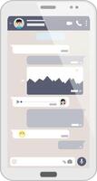 Man Mobile Chat Conversation on Smartphone Screen vector